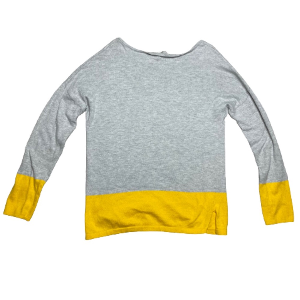 Banana Republic Gray and Yellow Angora blend Sweater M